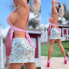 Connie's "Seductive PINK 🌺Halter Top" Adjustable Neck and Back Tie .. Made in the USA