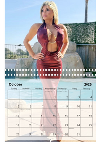 Connie's Standard Size "2025 Kitchen Calendar 😂" LIMITED Signed Collectors 12 Page Wall Calendar, (11" Wide and 17" Tall/Open) with middle binding