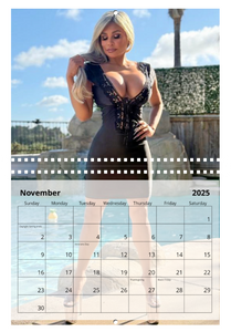 Connie's Standard Size "2025 Kitchen Calendar 😂" LIMITED Signed Collectors 12 Page Wall Calendar, (11" Wide and 17" Tall/Open) with middle binding