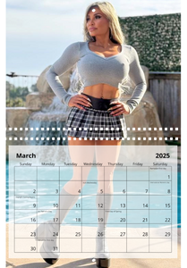 Connie's Standard Size "2025 Kitchen Calendar 😂" LIMITED Signed Collectors 12 Page Wall Calendar, (11" Wide and 17" Tall/Open) with middle binding