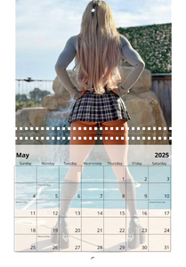 Connie's Standard Size "2025 Kitchen Calendar 😂" LIMITED Signed Collectors 12 Page Wall Calendar, (11" Wide and 17" Tall/Open) with middle binding