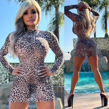 Connie's **LIMITED**  "WHITE SNOW LEOPARD 🐆 MESH Club Girl Mini" SEMI SEE Thru FULL STRETCH MESH