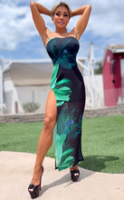 Connie's *LIMITED* "SEDUCTIVE JADE ORCHID MESH Maxi" STRETCH MESH, Full Stretch Fit, High Cut Thigh