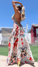 ***LIMITED*** LUX Island BoHo Style, *Silk* High Low Maxi, PINK's Japanese SONG BIRDS and HIBISCUS Print, With Hand Sewn Crystal Accents