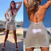 Connie's EXCLUSIVE "IRIDESCENT ICE FROSTING CLUB GIRL MINI" Semi Sheer-ish, Sinfully Unlined Full Stretch fit