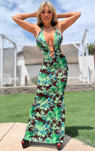 Connie's *LIMITED* "JADE FOREST PRINCESS Maxi" LINED STRETCH MESH, Adjustable Back and Neck Tie