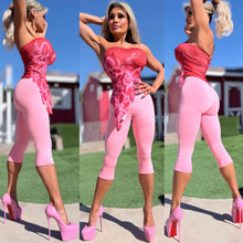 Connie's LIMITED ITEM!!! "ISLAND FLOWERS RED & PINK Top" Asymmetrical, Unlined with Tons of Stretch