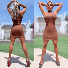 Connie's EXCLUSIVE "SEAMLESS and DELICIOUS ☕MOCHA☕ RIBBED MOCK NECK Mini" Super Stretchy, NOT LINED