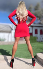 Connie's "OPEN LACE UP CHEST Mini" RED With Black Trim and adjustable Lace, FULL STRETCH FIT!!!