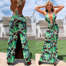 Connie's *LIMITED* "JADE FOREST PRINCESS Maxi" LINED STRETCH MESH, Adjustable Back and Neck Tie