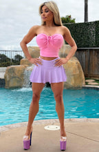 Connie's "PRINCESS VIXEN, Tie Up Cinchable Chest Tube Top" PINK SIGNATURE STRETCH Double fabric Support ... Made in the USA