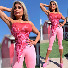 Connie's EXCLUSIVE!! MADE in USA!!! "PINK CAPRI LEGGINGS" Signature Double Fabric Construction