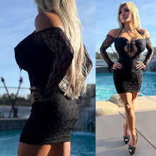 FINAL SALE Connie's EXCLUSIVE & RICH "BLACK LACE VIXEN Mini" FULL STRETCH Fabric, Lined Front back and See thru Arms