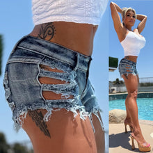 Connie's  "DESTROYED LOW RISE BOOTY FLASH Jean Shorts"  5 Pocket Zip front Top Button Perfection 🩷🩷🩷