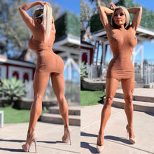 Connie's EXCLUSIVE "NAKED ISLAND GIRL ✨ CHAMPAGNE ROOM MINI" Rhinestone Sparkle, Extreme Stretch See Thru MESH Lingerie Mini Dress