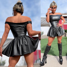 Connie's LIMITED EXCLUSIVE 😈NAUGHTY NAUGHTY RUBBER CLUB MINI😈 BLACK FULL STRETCH RUBBER FABRIC, Built in Booty Shorts, Made in the USA