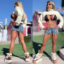 Connie's **LIMITED** "RICH WHITE CROP SWEATER" Wear it with a Cami or small top, and any Kind Jeans