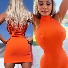 Connie's EXCLUSIVE "SEAMLESS and DELICIOUS ORANGE JUICE 🍊 RIBBED MOCK NECK Mini" Super Stretchy, NOT LINED