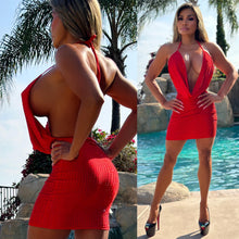 Connie's "ULTIMATE Bling 💎 VIP VIXEN Mini" Rich RED RHINESTONE 💎💎💎, EXTREME Plunge & Backless