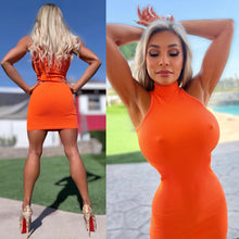 Connie's EXCLUSIVE "SEAMLESS and DELICIOUS ORANGE JUICE 🍊 RIBBED MOCK NECK Mini" Super Stretchy, NOT LINED