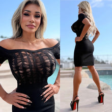 Connie's LIMITED AT THIS PRICE!!! "RICH!!! LUXURY SEMI SHEER PURE BLACK MINI 🍸" BLACK Semi Sheer Spandex Knit