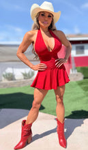 Connie's VERY LIMITED "NAUGHTY MARILYN 😈 SUPER SHORT SHORT CLUB MIN" RED Double Ruffle with Built in Shorts, Made in USA