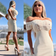 Connie's LIMITED AT THIS PRICE!!! "RICH!!! LUXURY SEMI SHEER PURE CREAM MINI 🍸" CREAM Semi Sheer Spandex Knit