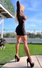 Connie's MADE IN USA ❤️ "SHEER LUXURY BODYSUIT" SOFT BLACK SEMI SEE THRU, FULL STRETCH FIT, with a THONG button Snap Bottom Closure