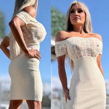 Connie's LIMITED AT THIS PRICE!!! "RICH!!! LUXURY SEMI SHEER PURE CREAM MINI 🍸" CREAM Semi Sheer Spandex Knit