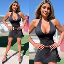 Connie's EXCLUSIVE "SMALLER DEEPER SEAMLESS Temptation Halter Top" NO UNDEWRBOOB SEAM, BLACK Double Fabric support, for use without a Bra, Made in USA