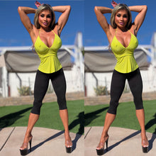 Connie's LIMITED EXCLUSIVE "MARILYN MUST HAVE HALTER TOP" GREEN OLIVE SILKY SHEEN Fabric Double support, for use without a Bra, Made in USA