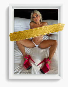 🤫BACK IN STOCK 🤫  Connie's "SAINT" FRAMED CANVAS PRINT 16 Inch. x 24 Inch. WHITE Frame included, Signed if Requested💗