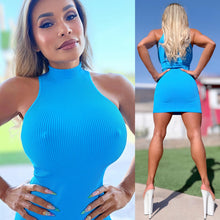 Connie's EXCLUSIVE "SEAMLESS and DELICIOUS BLUE BREEZE RIBBED MOCK NECK Mini" GREEN Super Stretchy, NOT LINED