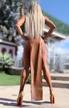 Connie's LIMITED EXCLUSIVE "DARING DOUBLE SPLIT MIDI" TAN Stretch X-Leather, EXTREME Double Thigh Split