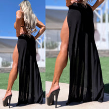 Connie's LIMITED "RICH MAXI SKIRT Resort BIKINI Cover up" GOLD HIP ACCENT, High Thigh Cut, STRETCH FIT