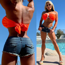 Connie's MADE IN USA "BEACH 🏝️ PRINCESS Tie Up Tube Top" SIGNATURE STRETCH Double fabric Support, No Bra Needed 🩷🩷🩷