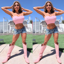 Connie's EXCLUSIVE "PINK RIBBED STRAPLESS TOP" Super Stretchy Tube, Made of a Nice RICH RIBBED FABRIC