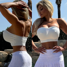 Connie's "USA VIXEN, SCANDALOUS TINY Tube Top" WHITE SIGNATURE STRETCH Double fabric Support ... Made in the USA