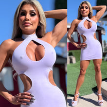 Connie's "LILAC PEEP CHEST Mini" PEEP CHEST and Sides, Double fabric Support for use without a Bra, Button Neck Closure, Made in USA