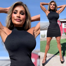 Connie's EXCLUSIVE "SEAMLESS and DELICIOUS BLACK RIBBED MOCK NECK Mini" Super Stretchy, NOT LINED
