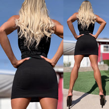 Connie's EXCLUSIVE "SEAMLESS and DELICIOUS BLACK RIBBED MOCK NECK Mini" Super Stretchy, NOT LINED