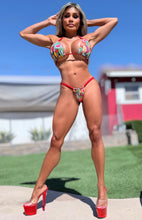 Connie's "YUMMY 🍉MELONS🍈" THONG BIKINI SET, Adjustable Slider Top and Bottom, LINED and BEACH WORTHY, Made In Colombia 💋