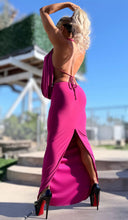 Connie's LIMITED EXCLUSIVE "RICH & DARING CELEBRATION MAXI 🍾🥂" RICH Magenta DEEP DEEP CHEST COWL Plunge, LINED, Not for the SHY