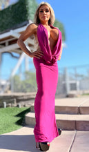 Connie's LIMITED EXCLUSIVE "RICH & DARING CELEBRATION MAXI 🍾🥂" RICH Magenta DEEP DEEP CHEST COWL Plunge, LINED, Not for the SHY