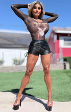 Connie's "OFFICIAL LICENSED VINTAGE PLAYBOY"  Naked Bunny sitting in a Chair 🖤🍸🖤 SEE THRU Bodysuit ... FULL STRETCH FIT