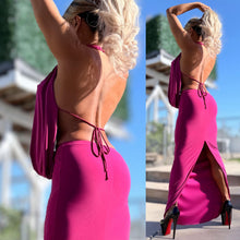 Connie's LIMITED EXCLUSIVE "RICH & DARING CELEBRATION MAXI 🍾🥂" RICH Magenta DEEP DEEP CHEST COWL Plunge, LINED, Not for the SHY