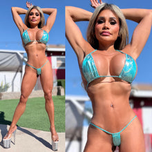 Connie's EXCLUSIVE "SPARKLE ✨TIFFANY✨ MICRO BIKINI" SUPER MICRO Thong Bikini Set, Made in The USA
