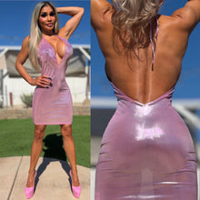 Connie's EXCLUSIVE "IRIDESCENT PINK COTTON CANDY CLUB GIRL MINI" Semi Sheer-ish, Sinfully Unlined Full Stretch fit