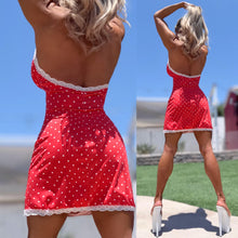 Connie's EXCLUSIVE & LIMITED "RED and WHITE CUTE SEDUCTIVE POLKA DOT Mini" SWING SKIRT Lower, Cute Stretch Lace Accent