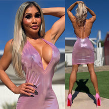 Connie's EXCLUSIVE "IRIDESCENT PINK COTTON CANDY CLUB GIRL MINI" Semi Sheer-ish, Sinfully Unlined Full Stretch fit